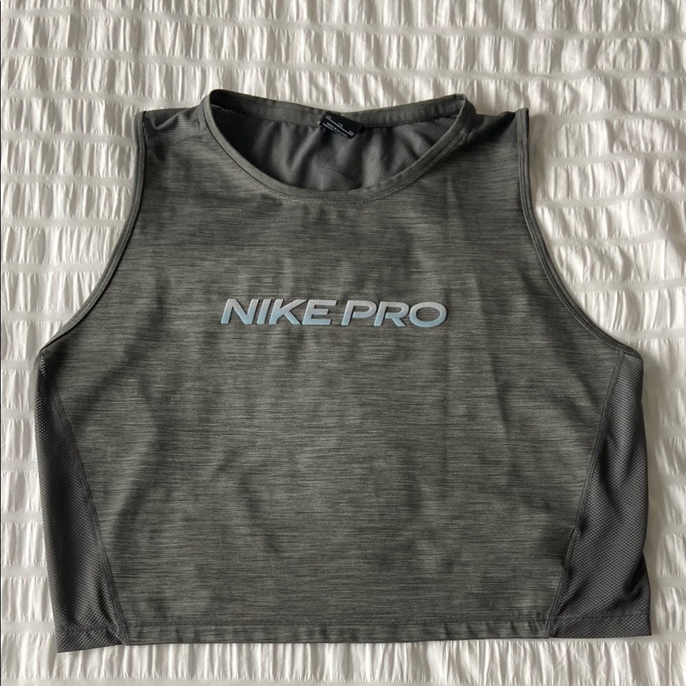 Nike Pro Charcoal Sleeveless Top